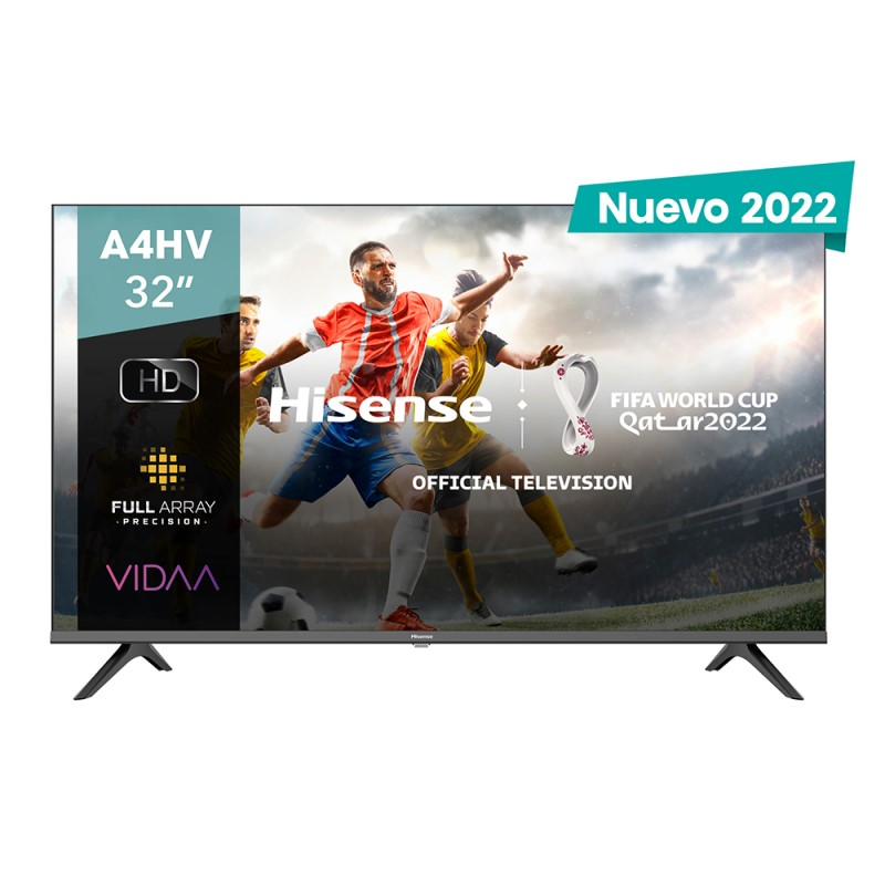 Smart TV 32", LED, Resolución HD (1366 x 768),  S.O.VIDAA, WiFi / HDMI / USB / LAN, HISENSE 32A4HV