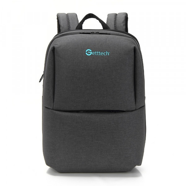 Mochila de Poliéster Getttech, para Laptops hasta 15.6", Resistente al Agua, Color Gris Oscuro, QIAN GMS-22002
