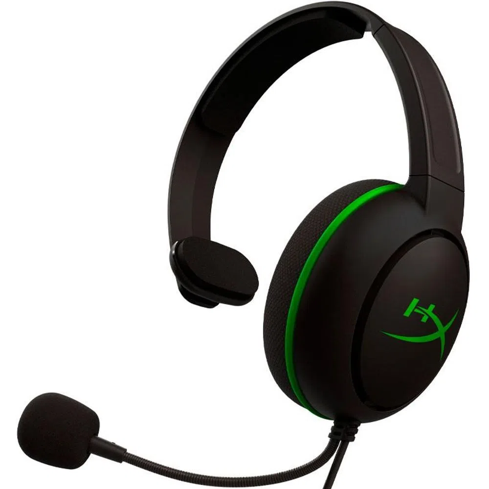 Audífonos Tipo Diadema con Micrófono Hyper X Cloud Chat, Respuesta de 50Hz-10kHz, 3.5mm, Color Negro / Verde, HP 4P5J4AA