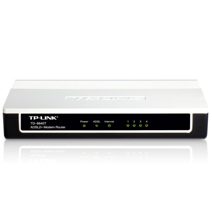 ADSL2+ Módem Router Alámbrico, 4 Puertos Ethernet 10/100Mbps, 1 Puerto RJ11, TD-8840T 
