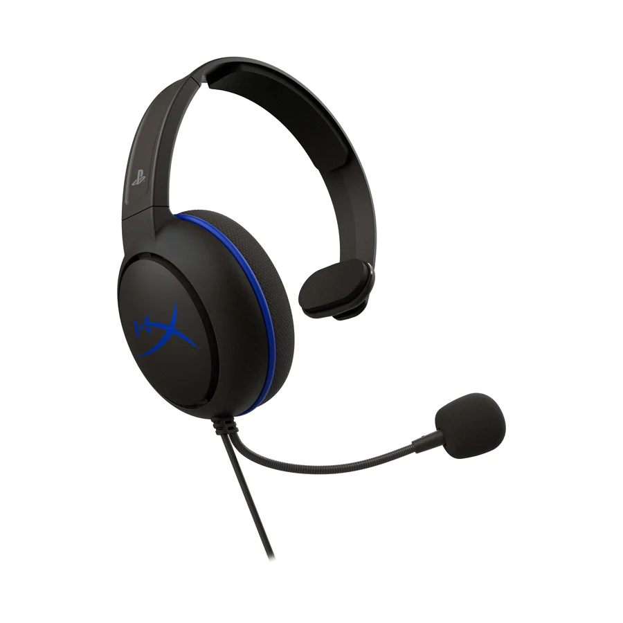 Audífonos Tipo Diadema con Micrófono Hyper X Cloud Chat, Respuesta de 50Hz-10kHz, 3.5mm, Color Negro / Azul, HP 4P5J3AA#ABL