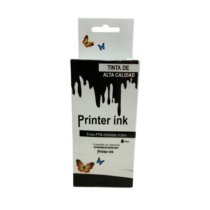 Botella de Tinta Compatible D6000B, Color Negro, Capacidad 115ml, Rendimiento Aprox. 6,000 Páginas, XPRESS BR-BT6001BK/BTD60BK