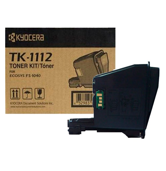 Cartucho de Tóner Original, Modelo TK-1112, Rendimiento Aprox. 2,500 Páginas, para FS-1040/1020MFP/1120MFP, Color Negro, KYOCERA 1T02M50UX1