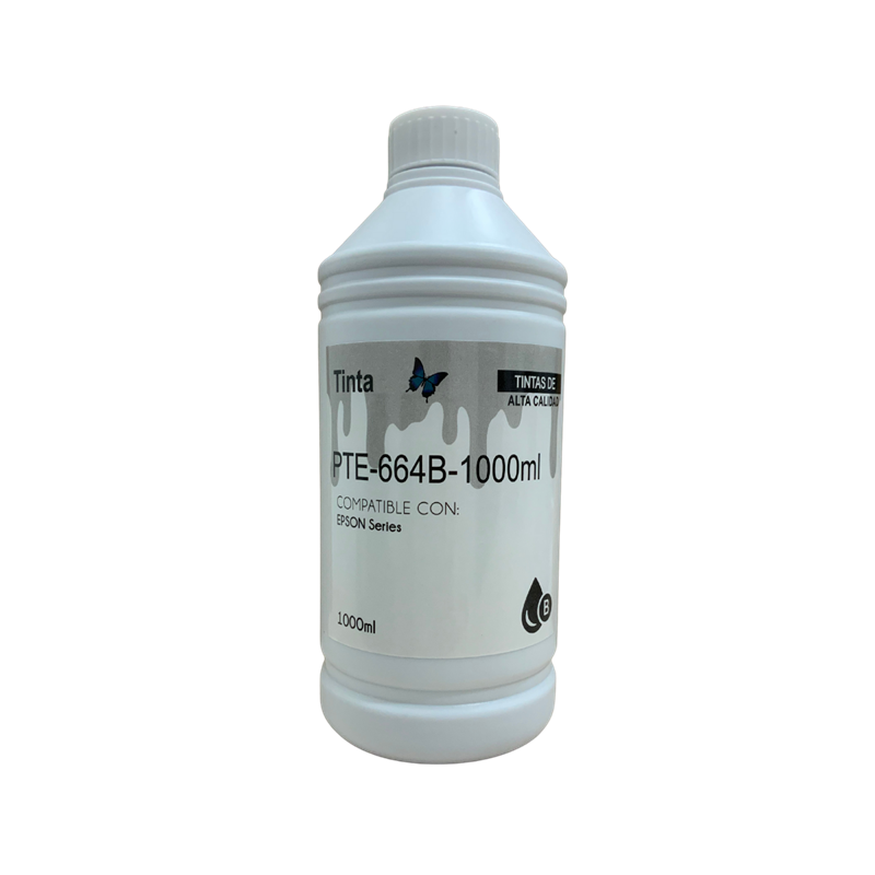 Botella de Tinta Compatible T664, Color Negra, Capacidad 1000ml, XPRESS PTE-664B-1000ML