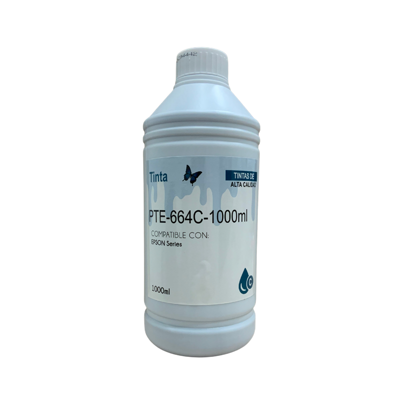 Botella de Tinta Compatible T664, Color Cian, Capacidad 1000ml, XPRESS PTE-664C-1000ML