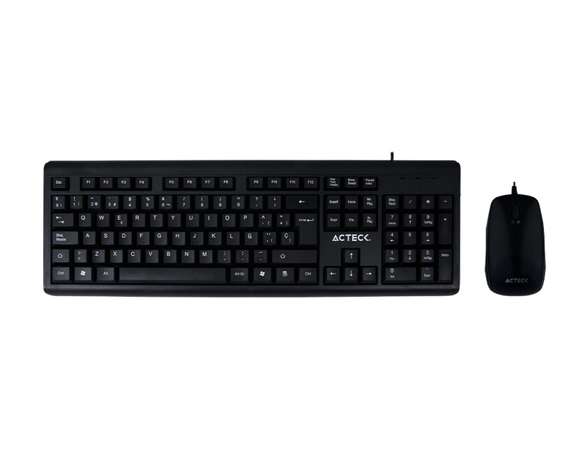 Kit de Teclado y Mouse Creator MK215 Alámbrico USB Color Negro