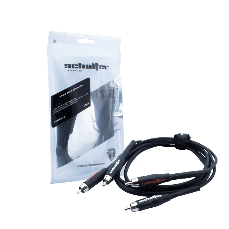 Cable de Audio 2x RCA a 2x RCA, Longitud 1.5 Metros, SCHALTER S-EXRCA/1.5