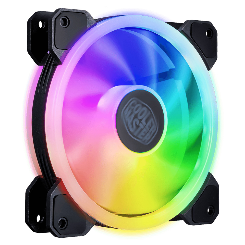 Ventilador MasterFan MF120 S3, Para CPU, Color Negro, 120mm, Conector 3 Pines, ARGB, COOLER MASTER MFW-B2DN-18NPA-S3