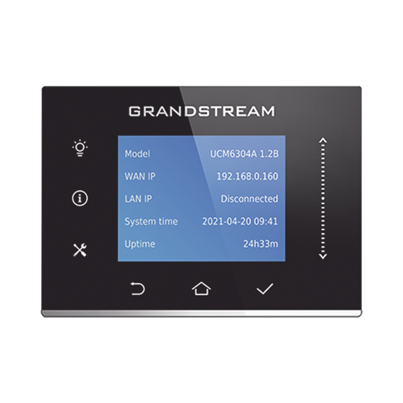 Conmutador IP-PBX, 4 Puertos FXO + 4 FXS, 150 Llamadas Simultáneas, 1000 Usuarios, Tres Puertos Gigabit con PoE+ Integrado, GRANDSTREAM UCM6304A