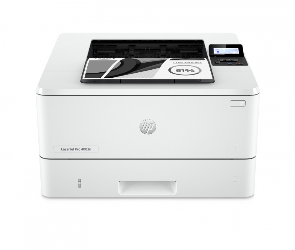 Impresora Láser Monocromática LaserJet Pro 4003n, 4800x600 dpi, Hasta 42 ppm, USB, Ethernet, Color Blanco, HP 2Z611A#BGJ
