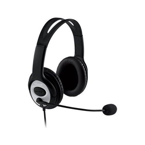 Audífonos con Micrófono LifeChat LX-3000, Color Negro/Plata, Alámbrico, MICROSOFT JUG-00013