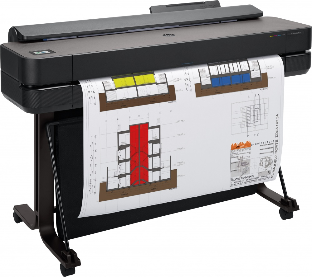 Plotter a Color Inyección de Tinta, DesignJet T650 de 36", Hasta 2400 x 1200 dpi, USB 2.0, Ethernet, Wi-Fi, HP 5HB10A#B1K