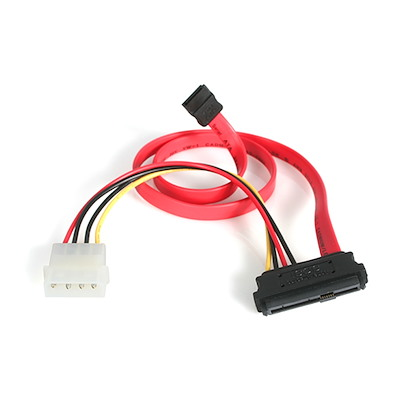 Adaptador Cable Divisor SAS 29 Pines a Molex Macho LP4 y SATA, SFF-8482, STARTECH SAS729PW18