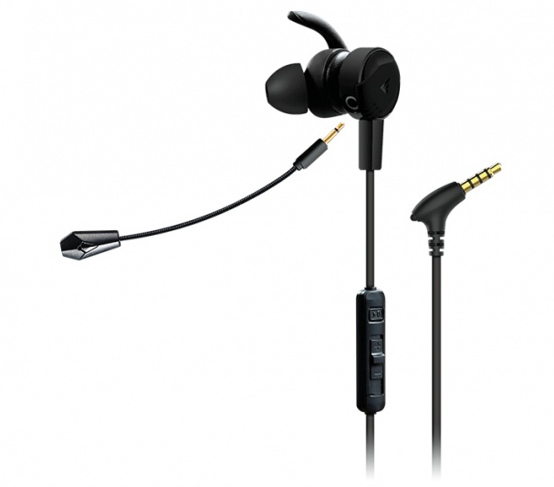 Audífonos con Micrófono Removible GAME FACTOR, Alámbrico 3.5mm, Incluye Estuche, Color Negro, VORAGO EPG500