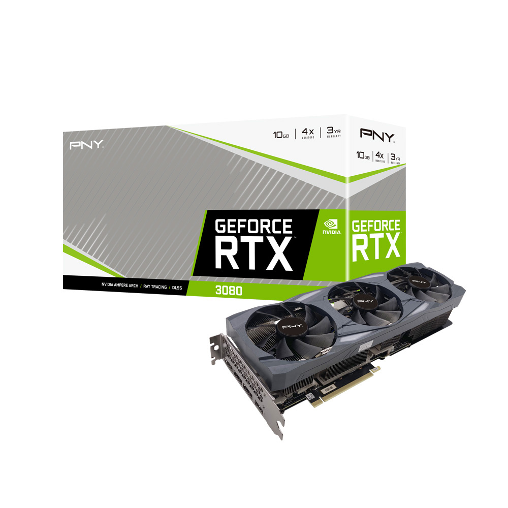 Tarjeta de Video NVIDIA GeForce RTX 3080 Uprising Triple Fan, 10GB 320-bit GDDR6X, HDMI / DP, PCI Express 4.0, PNY VCG308010TFMPB