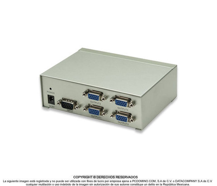 Switch de Video VGA, 1 Macho (In), 4 Hembras (Out), MANHATTAN 177214
