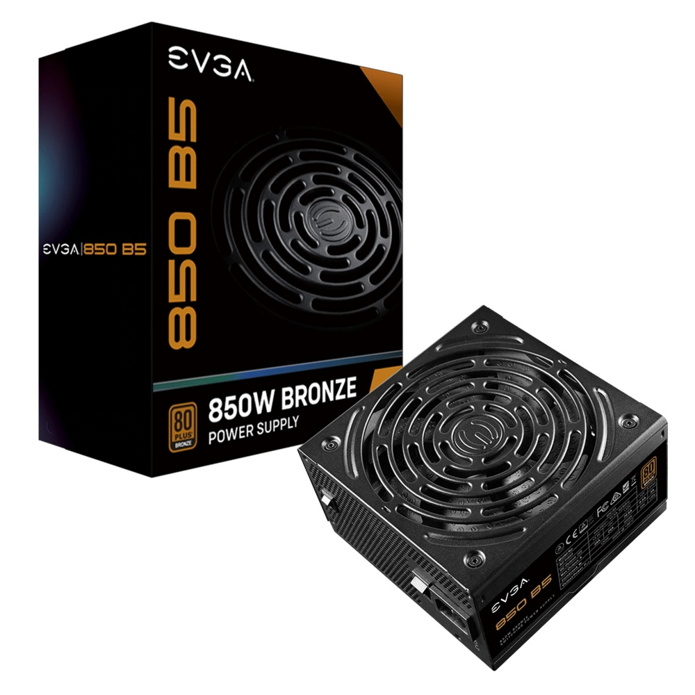 Fuente de Poder Certificada  Modular, EVGA 850 B5 80 PLUS Bronze, ATX, 24-pines, 135mm, 850W, EVGA  220-B5-0850-V1