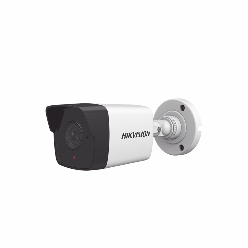 Cámara Bala IP 2 MP, Lente 2.8 mm, Micrófono Integrado, 30 mts IR EXIR, Exterior IP66, H.265, PoE, ONVIF, MicroSD, HIKVISION DS-2CD1023G0-IUF(C)
