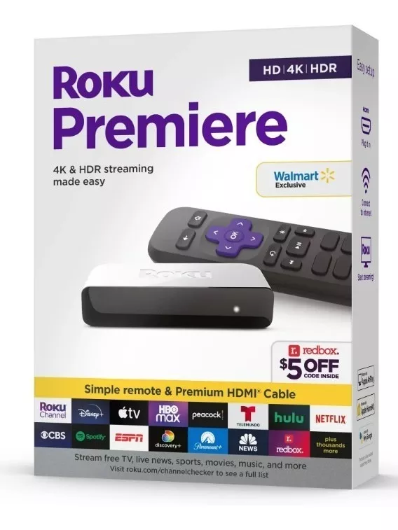Reproductor de Streaming Multimedia Premiere, HDMI, 4K, HDR, ROKU 3920RW