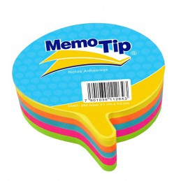 Banderitas Adhesivas (Memo Tip), Forma Pensamiento, Colores Neón, 7.1x7.5cm, Con 250 Señales, JANEL 6600303PENSAMIENTO