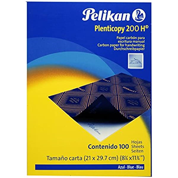 Papel Carbón, Plenticopy 200 H, Tamaño Carta, Color Azul, 21 x 29.7cm, 100 Hojas, PELIKAN 12000209