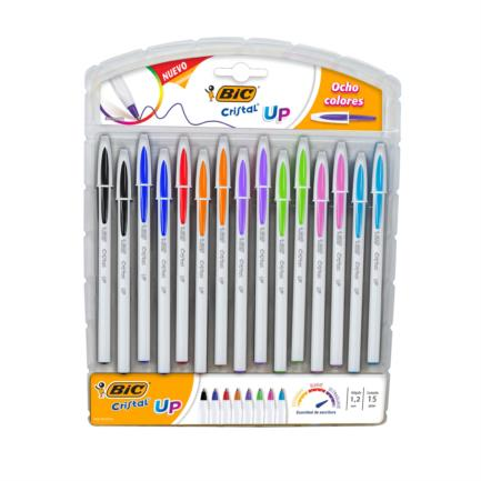 Pluma (Bolígrafo) Modelo Cristal, Blister Con 15 Piezas, Punta Fina (1.2 Milímetros), BIC 943497