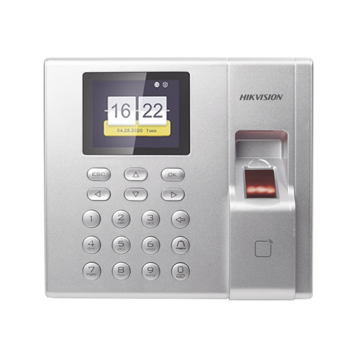 Terminal de Control de Acceso y Asistencia compatible con APP Hik-Connect (P2P), Lectura de Huella y de Tarjetas EM, Soporta hasta 1000 Huellas, Relevador para Chapa, Software iVMS4200, HIKVISION DS-K1T8003EF