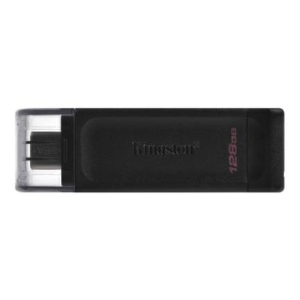 Memoria Flash USB-C 3.2, DataTraveler 70, Capacidad 128GB, Color Negro, KINGSTON DT70/128GB