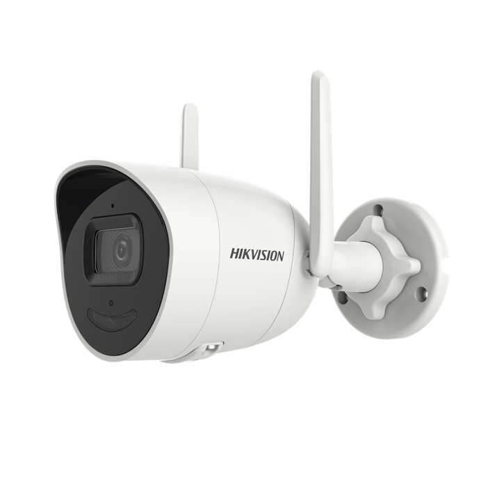 Cámara Bala (Bullet) IP 2 MP, Lente 2.8 mm, 30 Mts IR, Uso Exterior IP66, Wi-Fi, dWDR, H.265+, Micrófono y Bocina Interconstruido, MicroSD, HIKVISION DS-2CV2021G2-IDW(D)
