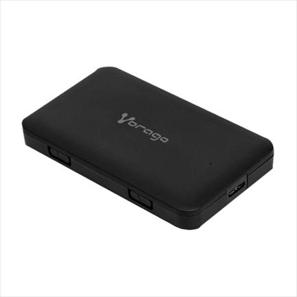 Gabinete P/ Disco Duro 2.5", Plástico Reforzado, USB 3.0, Color Negro, VORAGO HDD-302