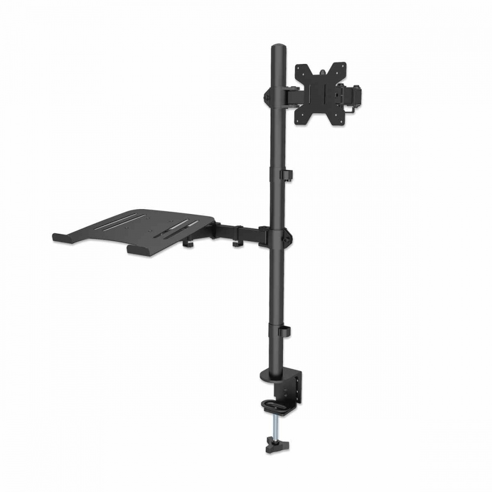 Soporte de Escritorio para Monitor de 13" a 32" / Laptop 10" a 17", Hasta 8 Kg, Altura Ajustable, MANHATTAN 462136