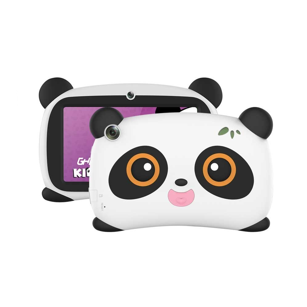 Tablet 7 Axis Kids, CPU A133 Quad-Core, RAM 1GB, ROM 16GB, Soporta Micro SD, Pantalla 7" (1024x600), Red Wi-Fi 802.11 b/g/n, BT, Android 9 Go, Diseño Panda, GHIA GPND133C