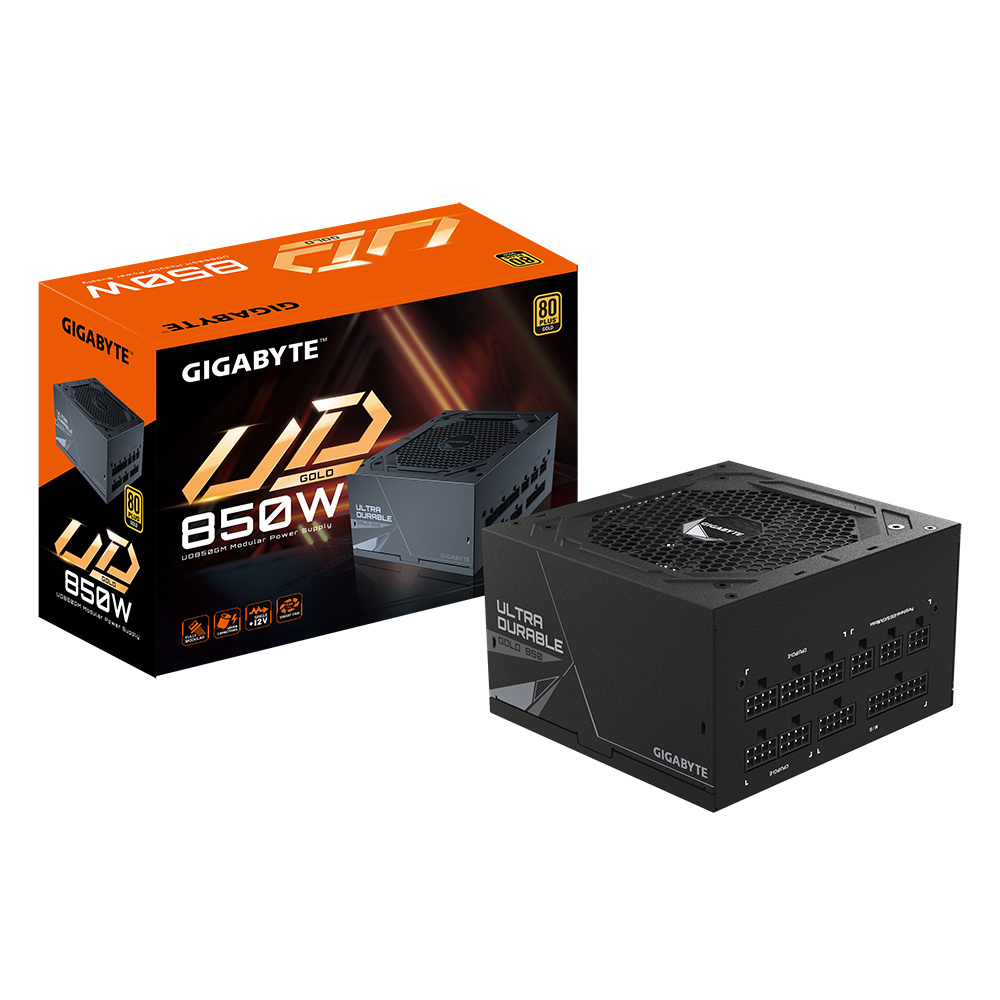Fuente de Poder Certificada UD850GM, 850W, ATX, 80 Plus Gold, Modular, GIGABYTE GP-UD850GM