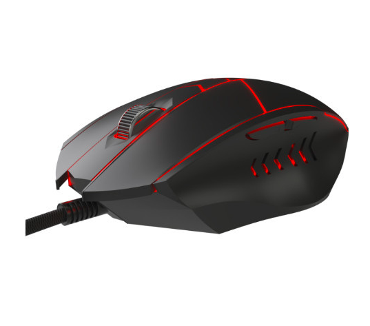 Ratón (Mouse) Gamer Stauros, Alámbrico USB, Hasta 7200 dpi, 6 Botones, LED, Color Negro, XTECH XTM-810
