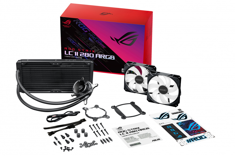 Sistema de Enfriamiento Líquido P/ CPU, ROG STRIX LC II 280 ARGB, 800RPM - 2800RPM, Color Negro, ASUS 90RC00C1-M0AAY0