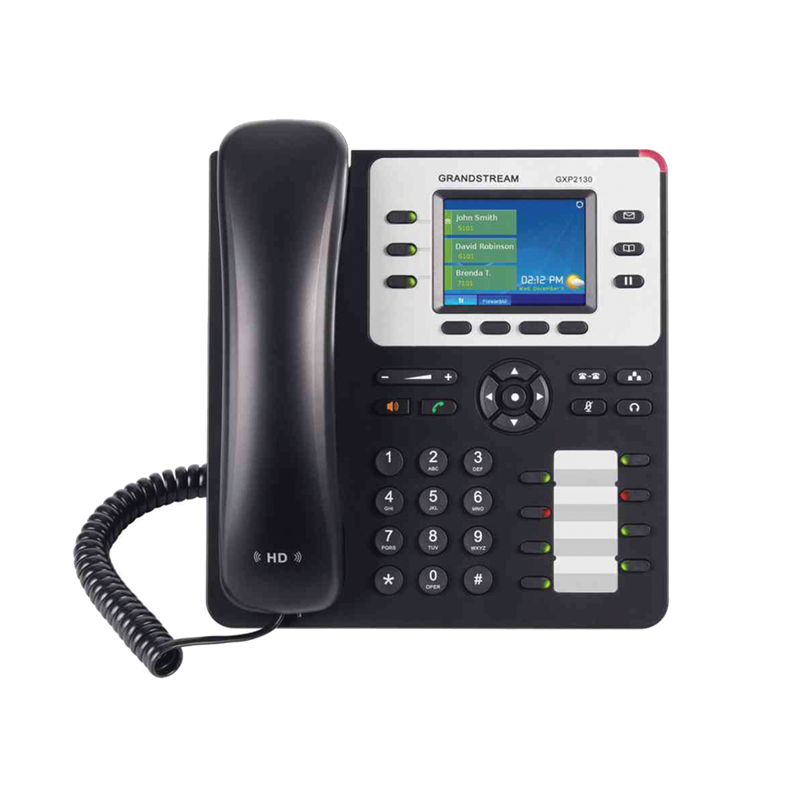 Teléfono IP Empresarial de 3 Líneas, 4 Teclas de Función, 8 Teclas de Extensión BLF y Conferencia de 4 Vías, PoE, GRANDSTREAM GXP2130