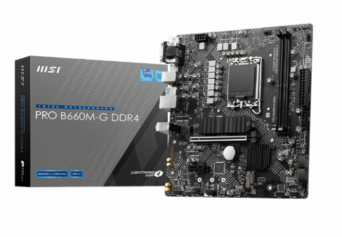 Tarjeta Madre (Mobo) PRO B660M-G DDR4, Soporta Intel 12va Gen, 2xDDR4, HDMI, VGA, DP, USB 2.0/3.2, Micro ATX, MSI PRO B660M-G DDR4 