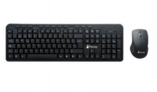 Kit de Teclado y Ratón (Mouse) Inalambrico, USB, Color Negro, NEXTEP NE-415