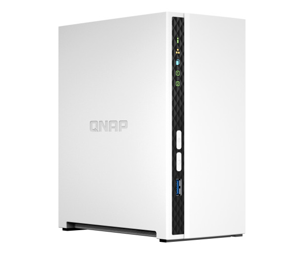 Servidor NAS de 2 Bahías, CPU ARM Cortex-A55 2.0GHz, 2GB DRR4, SATA, 2x USB 2.0/3.0, Gigabit Ethernet, Blanco, QNAP TS-233-US