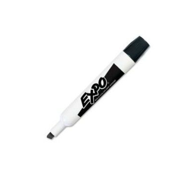 Marcador Expo, Color Negro, Punta Cincel, para Pizarrón Blanco, 1 Pieza, SANFORD 83001