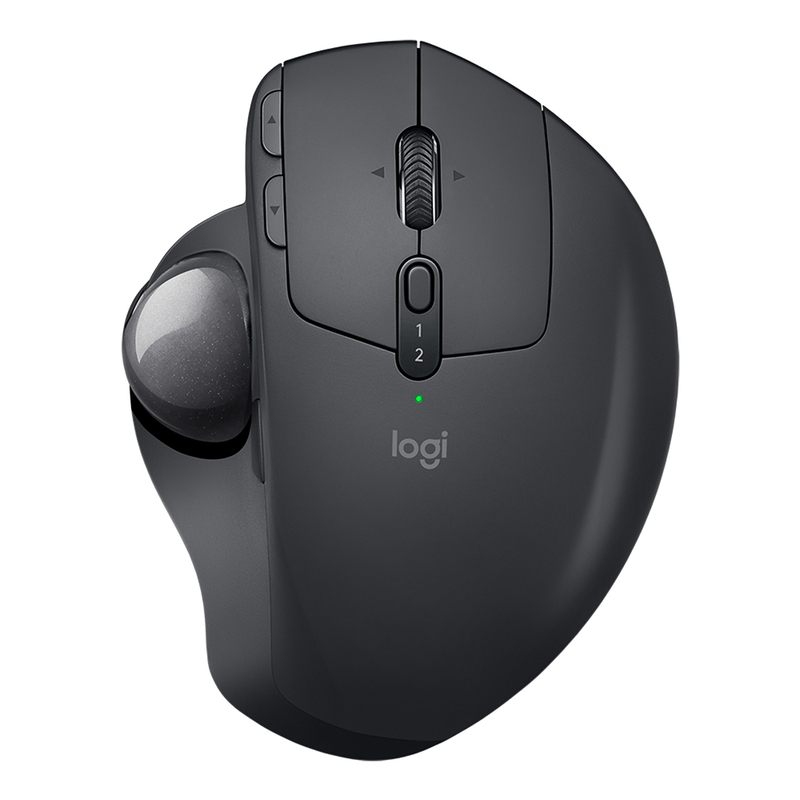 Ratón (Mouse) Ergonómico Trackball MX Ergo, Inalámbrico, Bluetooth, 380DPI, Negro, LOGITECH 910-005177