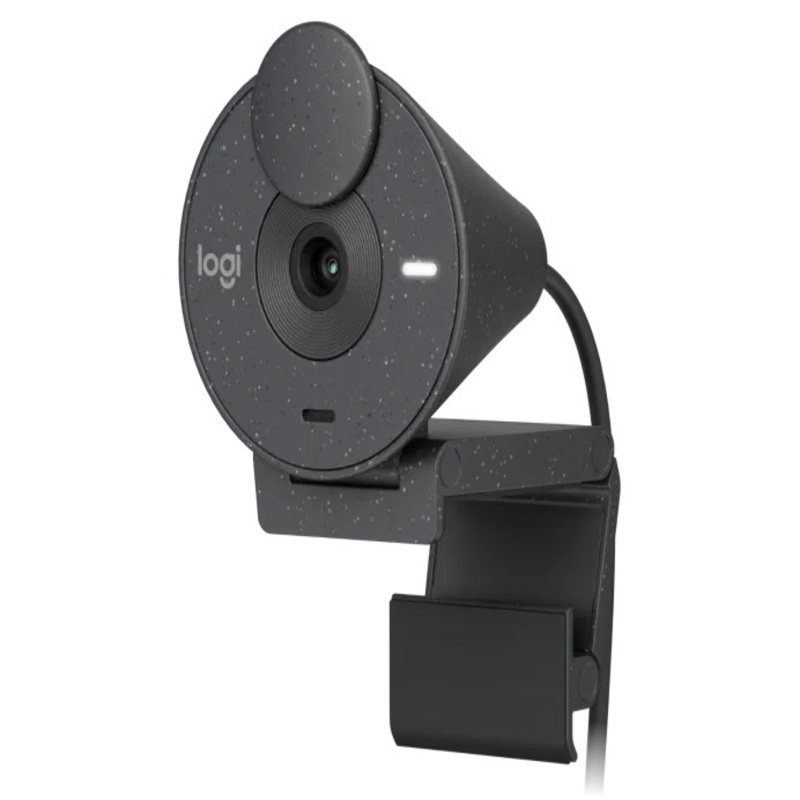 Cámara Web (Webcam) Brio 300, Video Full HD 1080p, Micrófono Integrado, USB-C, Color Grafito, LOGITECH 960-001413