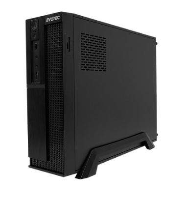 Gabinete EVOTEC Slim Lisboa, Midi-Tower, Micro-ATX/ITX, C/Fuente de 500W, Color Negro, NACEB EV-1017