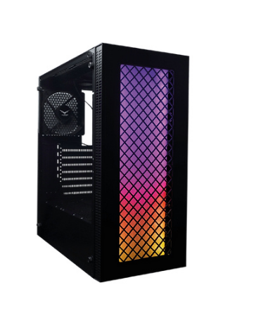 Gabinete Gamer, EVOTEC Beijingi Con Ventana RGB, ATX, Mini-Tower, Panel Lateral de Cristal Templado, 3 Ventiladores Frontales, No Incluye Fuente de Poder, NACEB EV-1020