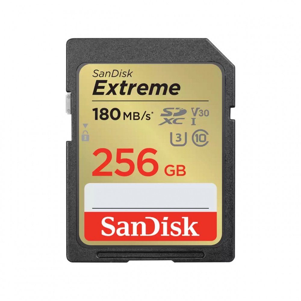 Tarjeta SDXC V30, Versión Extreme U3, Capacidad 256GB, Graba Videos 4K UHD, SANDISK SDSDXVV-256G-GNCIN