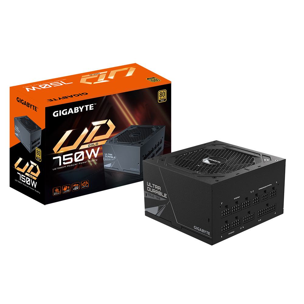 Fuente de Poder Certificada UD750GM, 750W, ATX, 80 Plus Gold, Modular, GIGABYTE GP-UD750GM