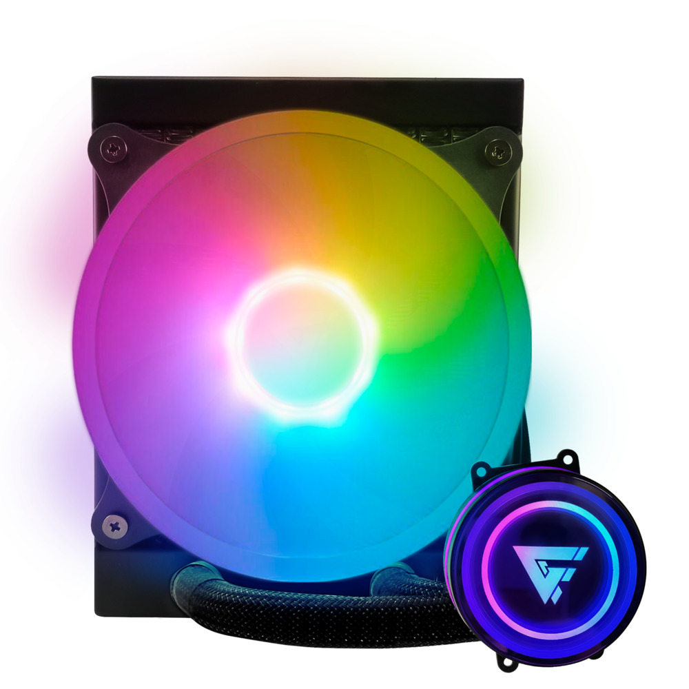 Sistema de Enfriamiento Líquido Game Factor para CPU, 1x 120mm, 2550RPM, Color Negro, VORAGO LQG501