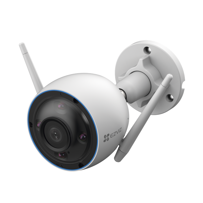 Cámara Bala (Bullet) WiFi, 5MP (3K), Detección Humana, Detección de Vehículo, Sirena, Luz Parpadeante, Colores en Oscuridad, Micro SD, Uso en Exterior, EZVIZ CS-H3-3K