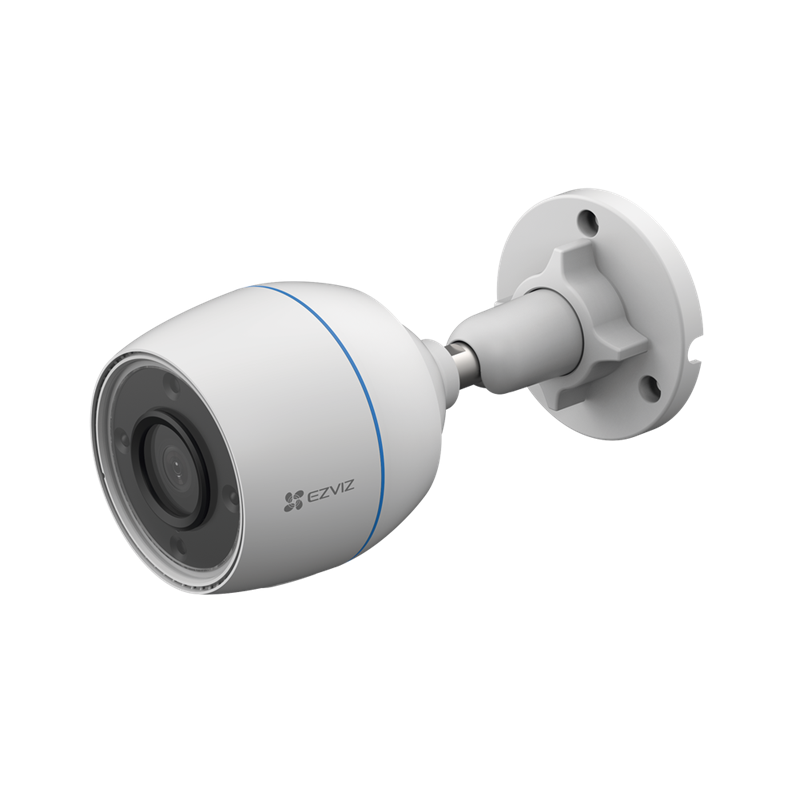Cámara Bala (Bullet) WiFi,  2 MP, Detección Humana, Micrófono Integrado, Micro SD, Excelente Visión Nocturna, Uso Exterior, EZVIZ CS-H3C