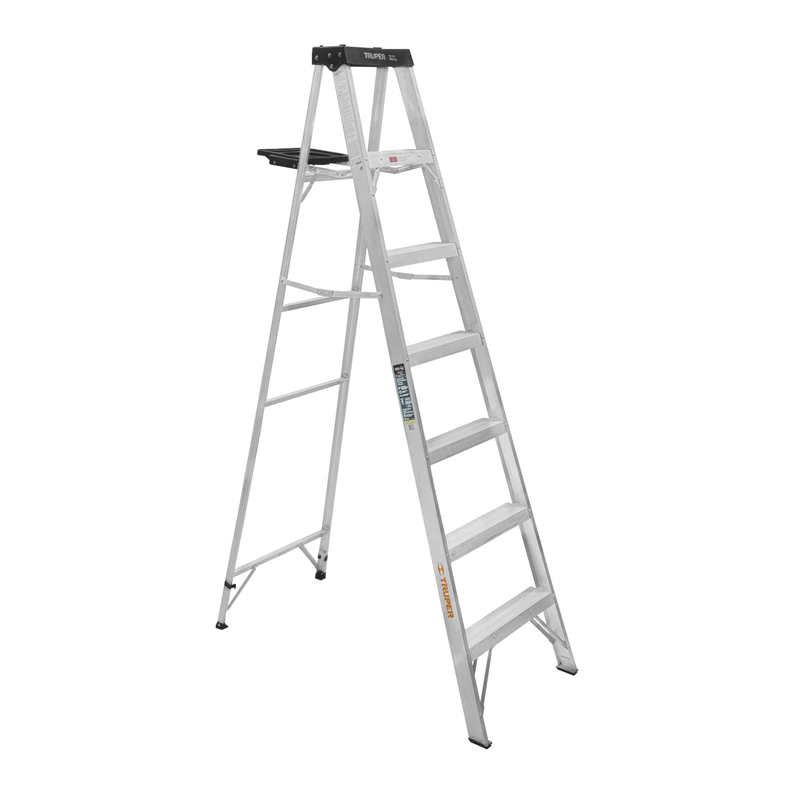 Escalera de Tijera Tipo III, 6 Escalones, Bandeja, TRUPER EST-36